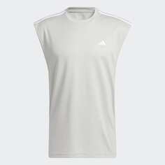 Футболка adidas All-World Sleeveless Tank, серый/белый