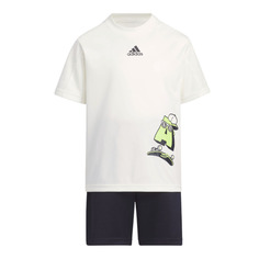 Спортивный костюм Adidas Kids, белый/синий