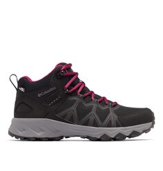 Кроссовки Columbia Womens Peakfreak Ii Mid Outdry, черный/серый/розовый