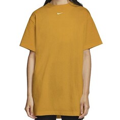 Платье-футболка Nike Swoosh Short Sleeve, темно-желтый