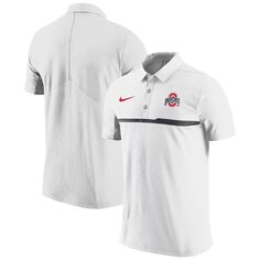 Мужская футболка-поло Nike White Ohio State Buckeyes 2023 Coaches Performance
