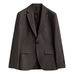 Пиджак Massimo Dutti Bi-stretch Wool, темно-серый