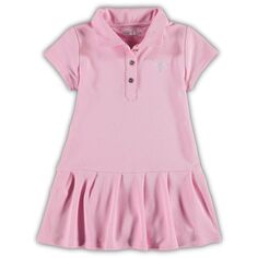 Розовое платье-поло с короткими рукавами и рукавами Caroline для девочек, розовое платье-поло Texas Longhorns Unbranded