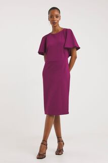 Пурпурное платье Morberry Marilyn с рукавами-накидкой JD Williams, фиолетовый