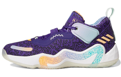 Баскетбольные кроссовки Adidas DON Issue 3 GCA Playground Hoops фиолетовые