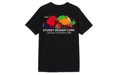 Мужская футболка с принтом свежих фруктов Stussy, черная
