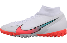 Футбольные бутсы унисекс Nike Superfly 7 Белый/Photon Dust/Hyper Jade/Flash Crimson