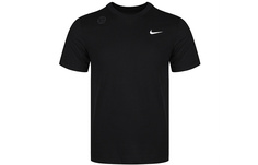 Мужская однотонная футболка с круглым вырезом Nike Dri-FIT Crew, черная
