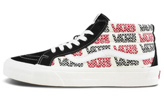 Обувь унисекс для скейтбординга Vans Sk8-Mid Reissue Logo, черный, белый цвет