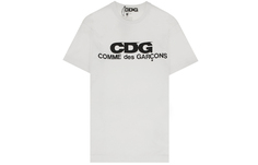 Comme des Garçons Comme Des Garcons Классическая футболка с короткими рукавами и аппликацией логотипа унисекс, белая