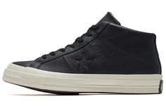 Кожаные высокие кроссовки Converse One Star Premium, цвет Черный