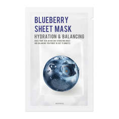 EUNYUL Blueberry Sheet Mask увлажняющая тканевая маска с черникой 22мл