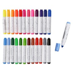 Фломастеры 24 цвета в пластиковом тубусе с ручкой NO Brand