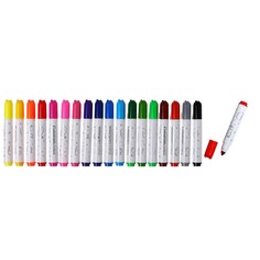 Фломастеры 18 цветов в пластиковом тубусе с ручкой NO Brand