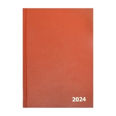 Ежедневник датированный 2024 года а5 168 листов, бумвинил, коричневый Calligrata