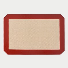 Армированный коврик доляна, силикон, 30×20 см, цвет бежевый