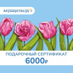 Подарочные сертификаты Akusherstvo Подарочный сертификат (открытка) номинал 6000 руб.