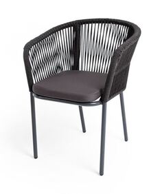 Плетеный стул из роупа Марсель темно-серый 4sis