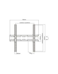 Кронштейн для телевизора Ultramounts UM 833T черный 32"-55" макс.35кг настенный наклон