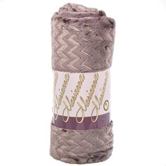 Плед евро, 200х220 см, микрофибра, 100% полиэстер, Marianna, Карат, коричневый, арт.18