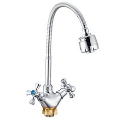 Смеситель для кухни, G.lauf, гибкий излив, с кран-буксой, хром, QTZ4-E827 Glauf