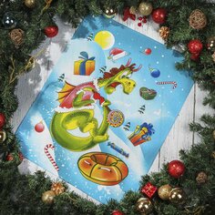 Полотенце кухонное вафельное, 45х60 см, 155 г/м2, 100% хлопок, Дракоша ЗнТ, Россия, Пвн45*60