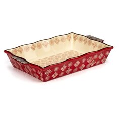 Форма для запекания керамика, 25х39 см, прямоугольная, Attribute, Rosso, ABK003