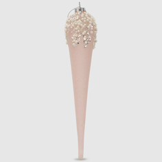 Сосулька Yancheng Shiny стеклянная розовая 5,5х26,5 см