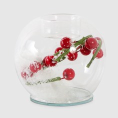 Шар-подсвечник Yancheng Shiny зимние цветы 10х9 см