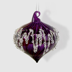 Шар-луковица Yancheng Shiny стеклянный фиолетовый 8 см