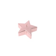 Свеча Mercury deco metallic star розовое золото 9х3 см