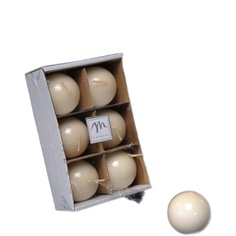 Набор свечей Mercury deco sphere айвори 6 шт 4,5 см