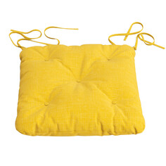 Подушки для стула подушка Дженни 380х420х50мм рогожка/ткань Twist 10 желтый