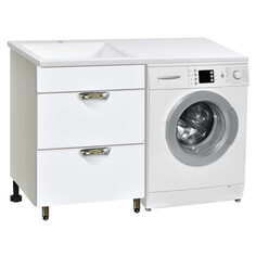 Тумбы в ванную тумба без раковины напольная GRADEONIKA Аура 55х48см 2 ящика под Марсал