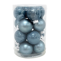 Шары елочные в наборах набор шаров MAXIJOY 35мм 16шт стекло синий