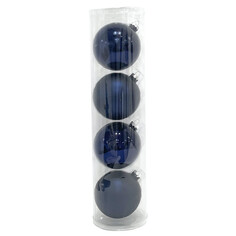 Шары елочные в наборах набор шаров MAXIJOY 100мм 4шт стекло темно-синий