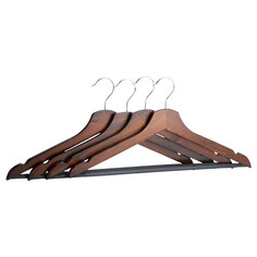 Вешалки для одежды набор вешалок Walnut 4 шт, универсальная, дерево, 44 см