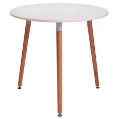 Столы для кухни стол MARS 800х800х750мм МДФ/дерево белый/натуральный
