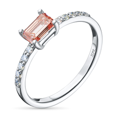 Кольцо из белого золота э4012кц09220103_pink ЭПЛ Даймонд