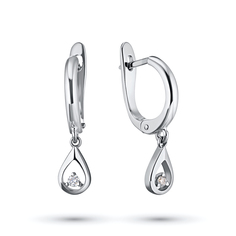 Серьги из серебра э0612сг03152300_white ЭПЛ Даймонд
