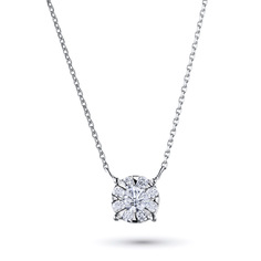 Колье из серебра э0612кл05153500_white ЭПЛ Даймонд