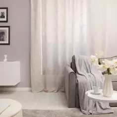 Тюль на ленте Inspire Jamy 285x280 см цвет Trench6 бежевый