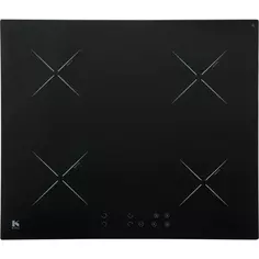 Варочная панель индукционная Kitll KHI 6001 BLACK 4 конфорки 60x52 см цвет чёрный