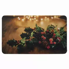 Коврик придверный полиэстер Зимняя сказка 45x75 см Без бренда