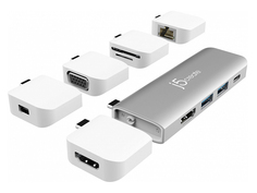 Док-станция j5create Ultradrive Kit USB Type-C - USB-C PD 3.0/USB-C 3.1/HDMI/USB-A 3.1x2/4K HDMI SD/microSD JCD389