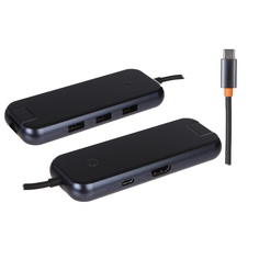 Хаб USB Baseus AcmeJoy 6-Port Type-C - HDMI + 2xUSB3.0 + USB2.0 + RJ45 Dark Grey WKJZ010313