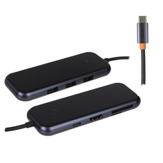 Хаб USB Baseus AcmeJoy 7-Port Type-C - HDMI + 2xUSB3.0 + USB2.0 + SD/TF Dark Grey WKJZ010413