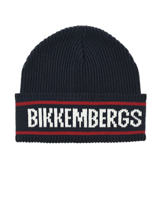 Темно-синяя шапка с белым лого Bikkembergs детское