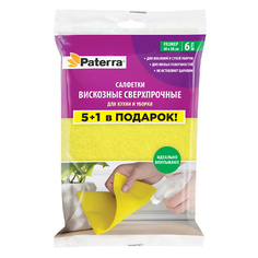 Салфетки для уборки PATERRA Салфетки вискозные сверхпрочные Желтые 6