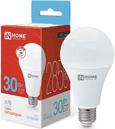 Лампа светодиодная IN HOME 4690612024165 LED-A70-VC 30Вт грушевидная 6500К холодный, белый E27 2850лм